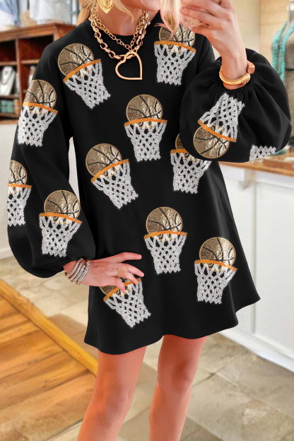 Classic Basketball Game Day Sweatshirt Dress