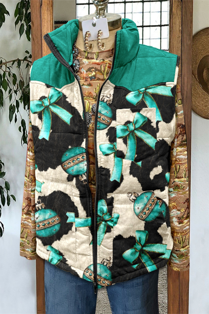 Western Christmas Pocket Vest