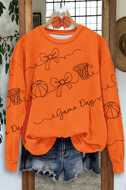 Cute Basketball Game Day Sweatshirt
