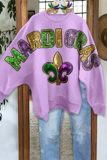 Mardi Gras Oversized Sweatshirt