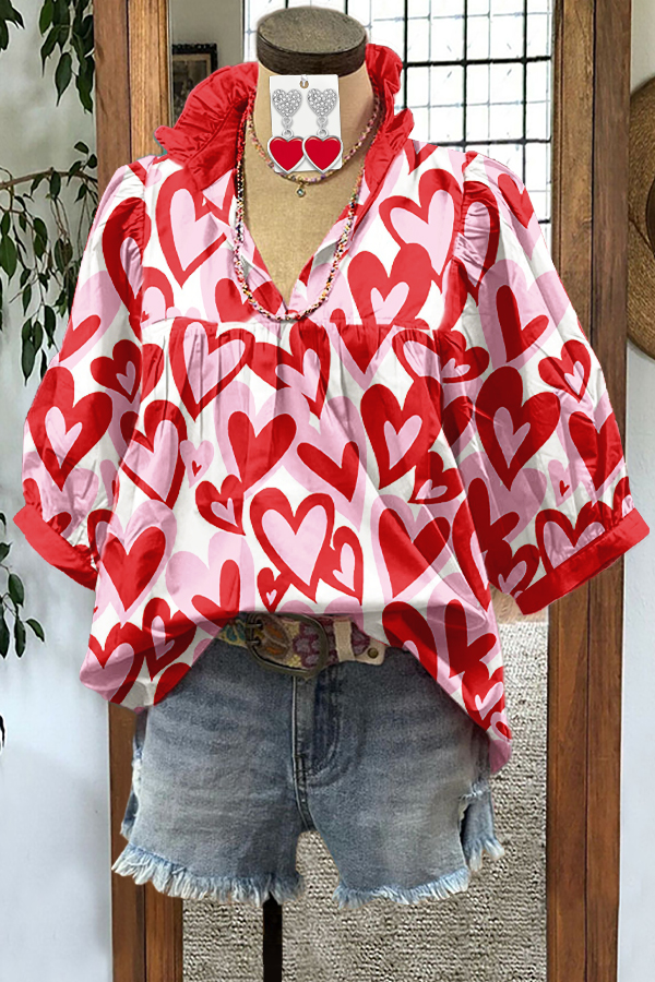 Cute Valentine's Day Heart Blouse