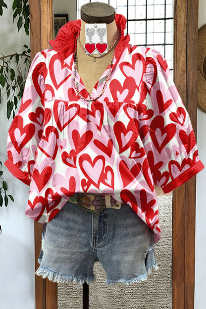 Cute Valentine's Day Heart Blouse