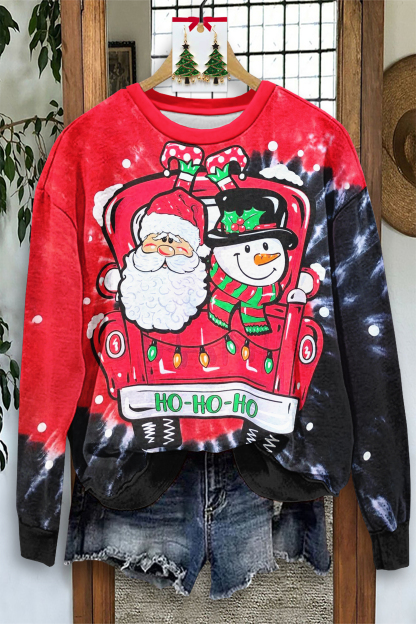 Cute Santa Claus Snowman Sweatshirt