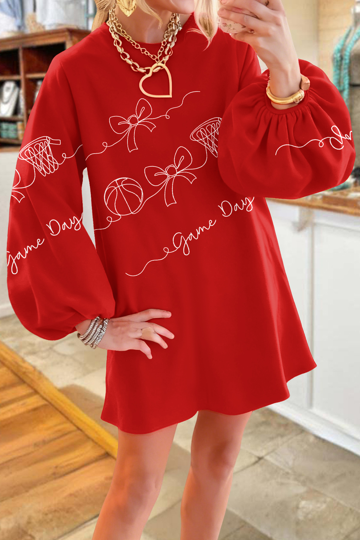 Basketball Game Day Sweatshirt Dress