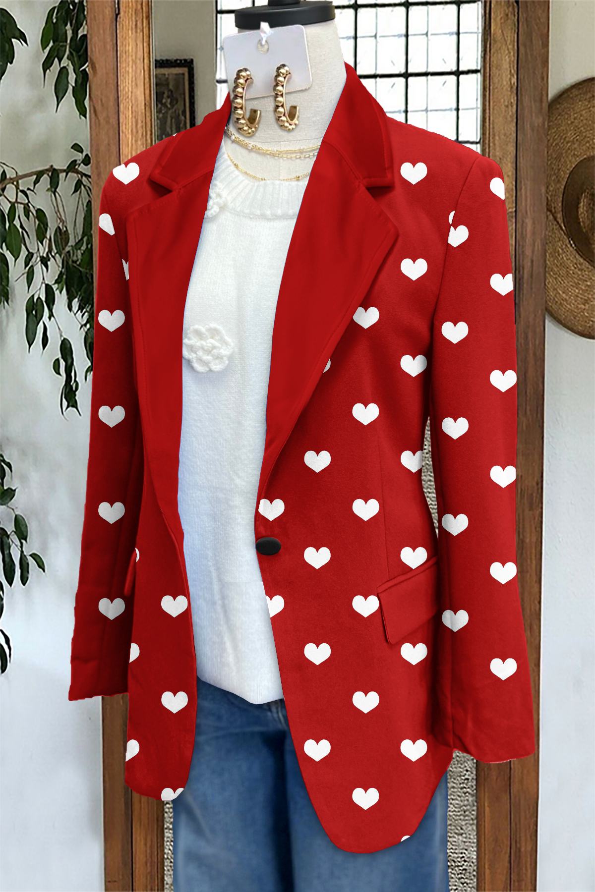 Valentine's Day Heart Suit Jacket