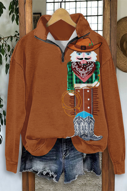 Christmas Nutcracker Zipper Sweatshirt