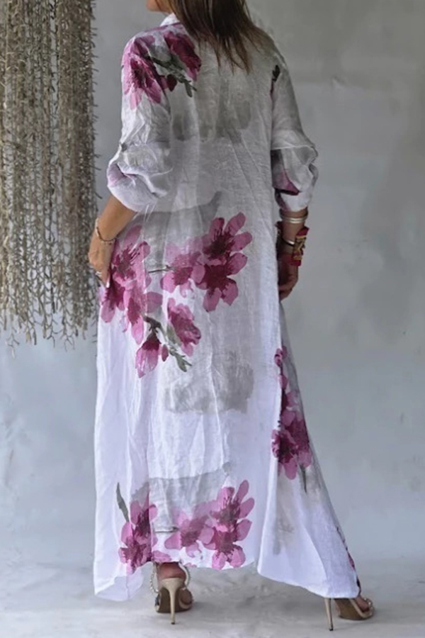 Floral Button Down Shirt & Wide Leg Pants Set