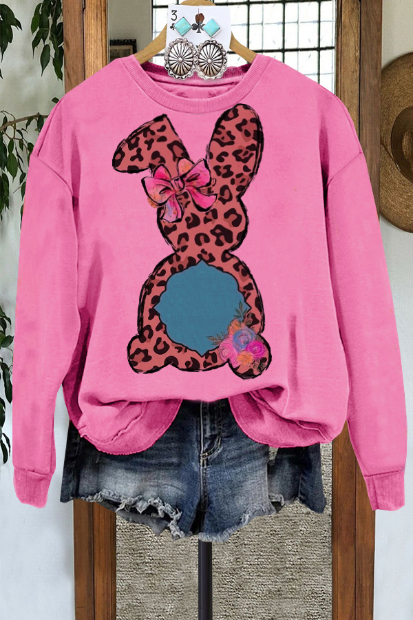 Easter Bunny Print Sweatshirt