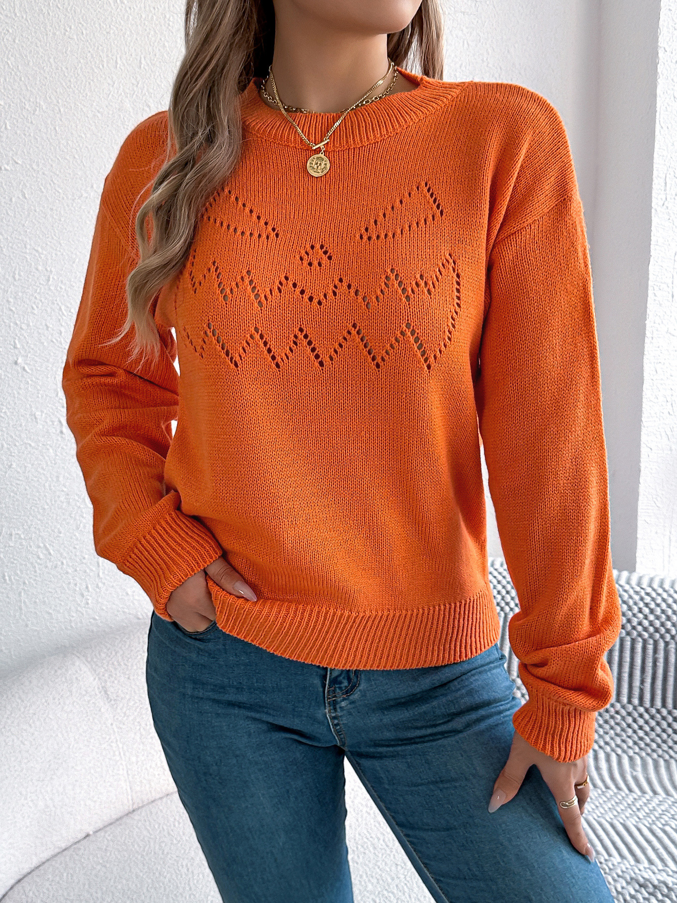 Pumpkin Hollow Lantern Sleeve Sweater