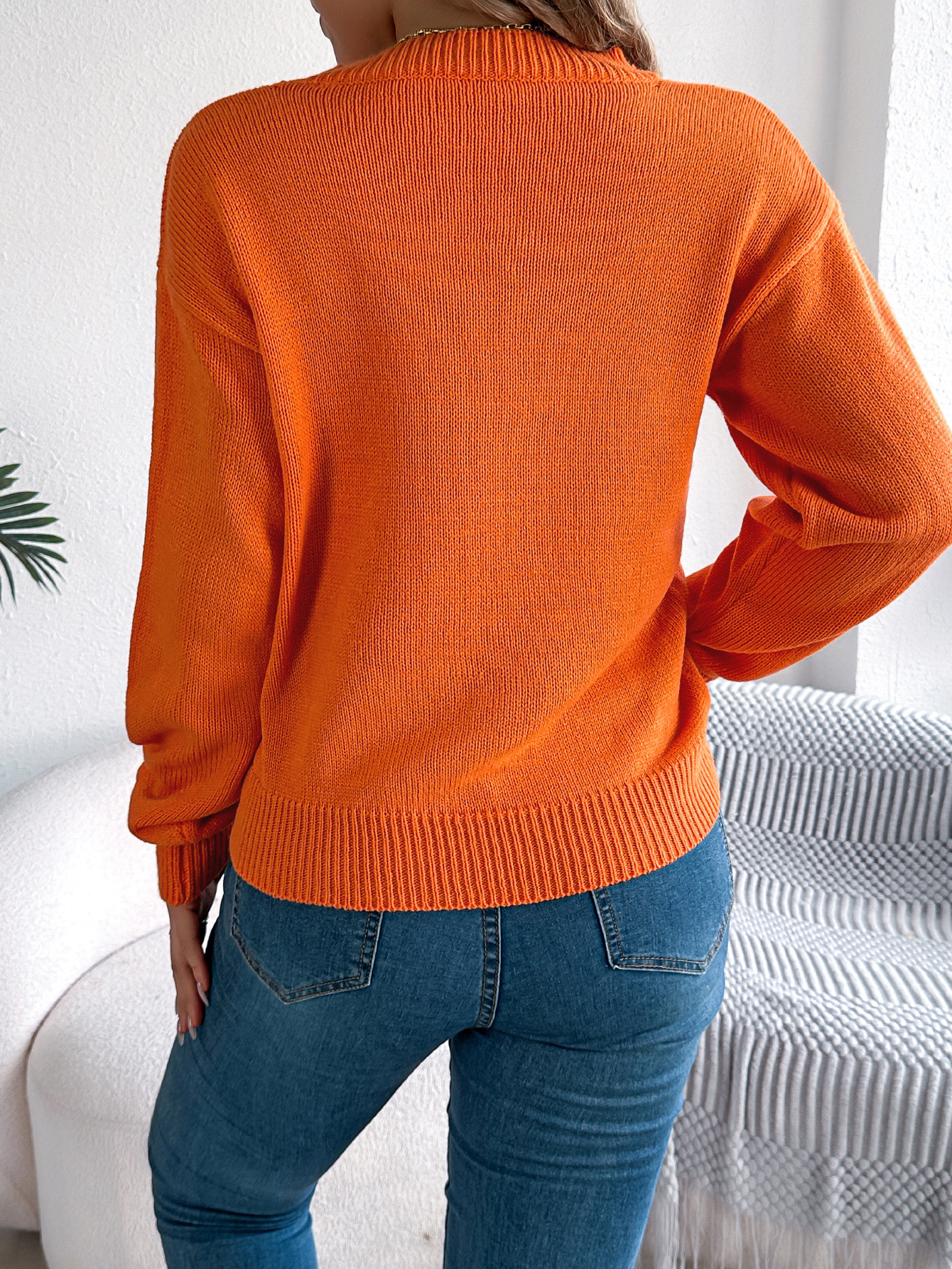 Pumpkin Hollow Lantern Sleeve Sweater