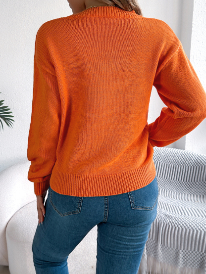 Pumpkin Hollow Lantern Sleeve Sweater
