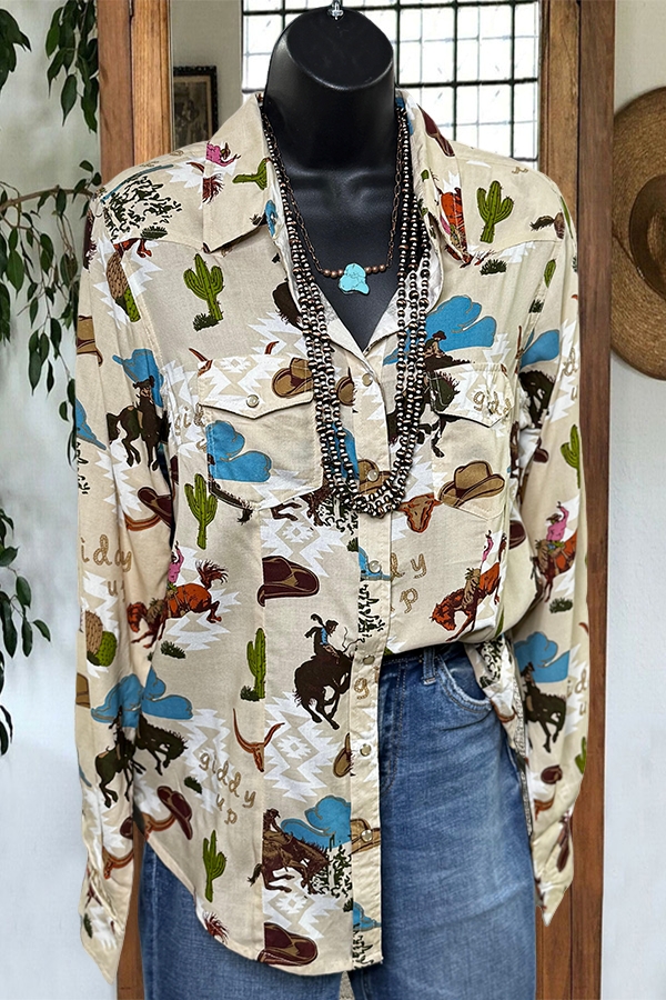 Western Cactus Cowboy Shirt