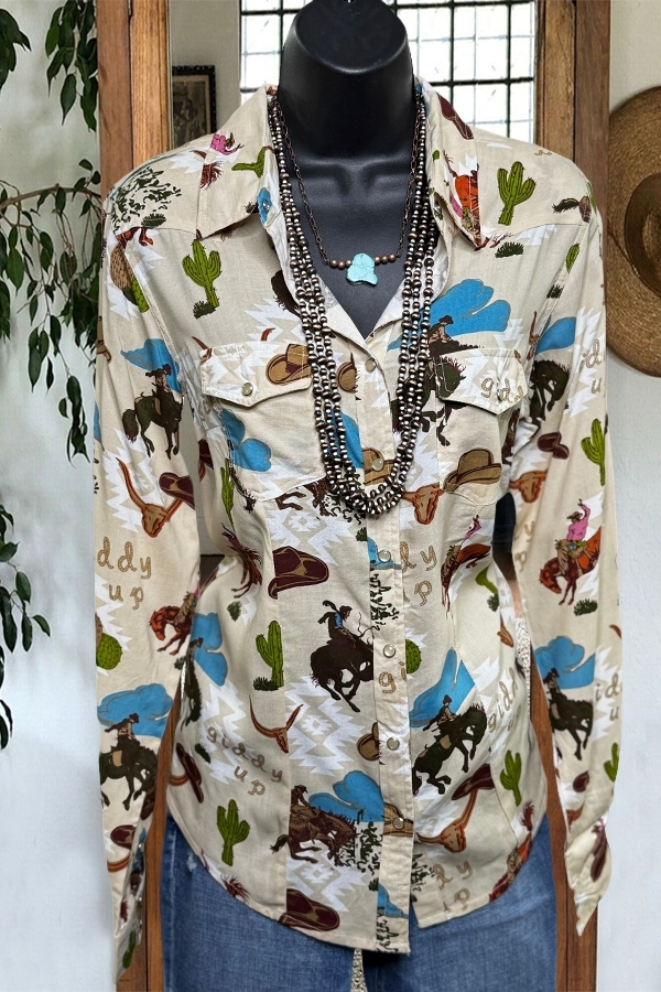 Western Cactus Cowboy Shirt