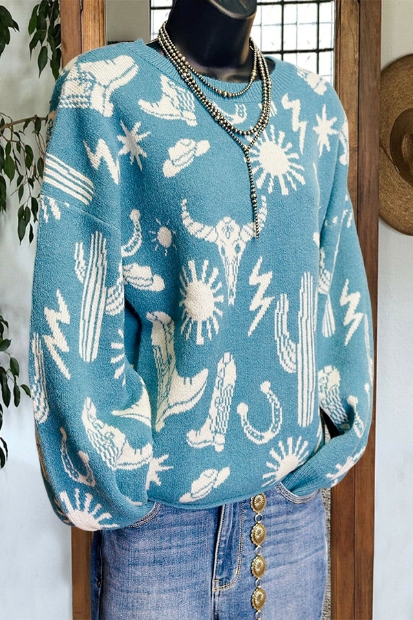Cute Western Cactus Desert Sweater