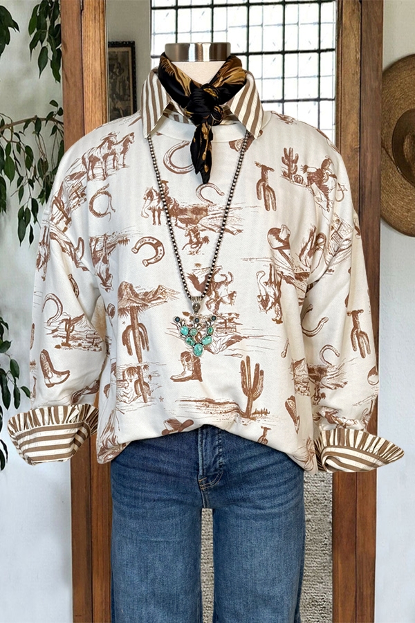 Western Cowgirl Desert Sweatshirt