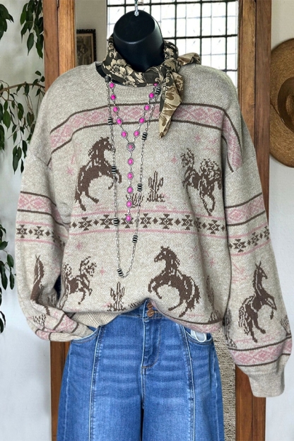 Gentle Western Cowgirl Sweater