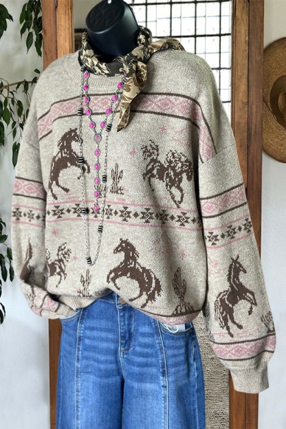 Gentle Western Cowgirl Sweater