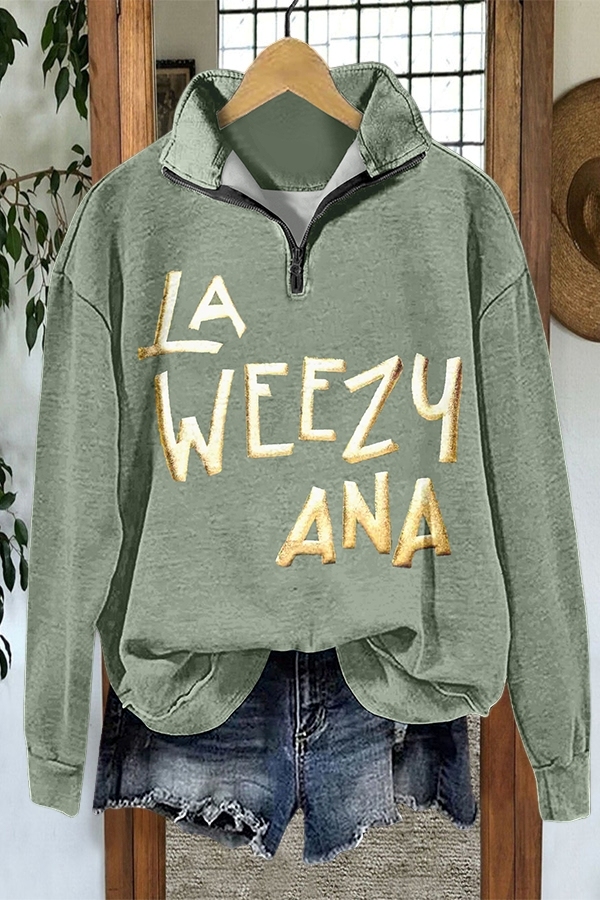 Mardi Gras La Weezy Ana Zip-Up Sweatshirt