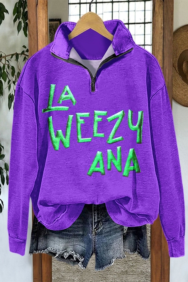 Mardi Gras La Weezy Ana Zip-Up Sweatshirt