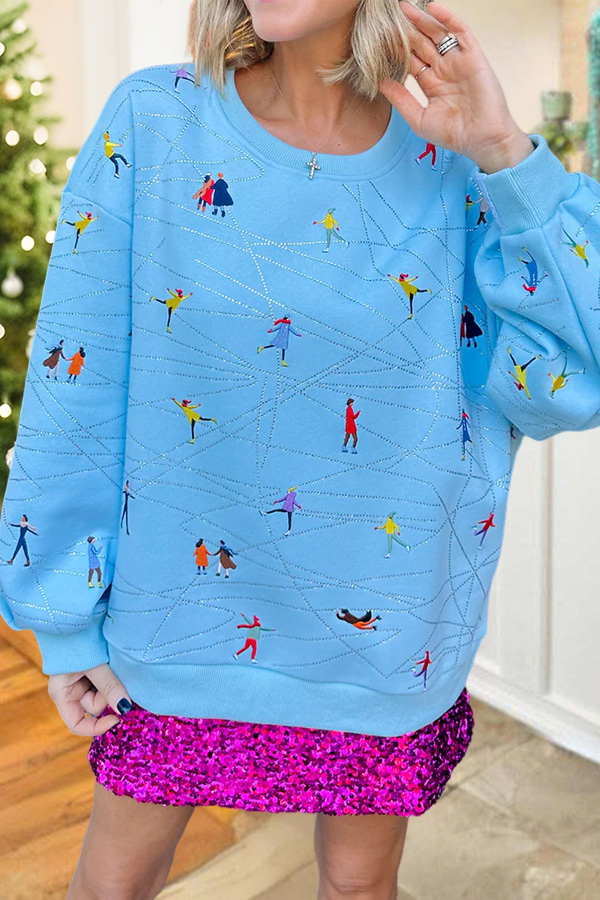 Cute Ice Skating Sweatshit