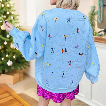 Cute Ice Skating Sweatshit