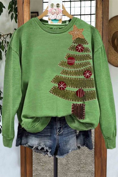 Christmas Tree Asymmetrical Sweatshirt
