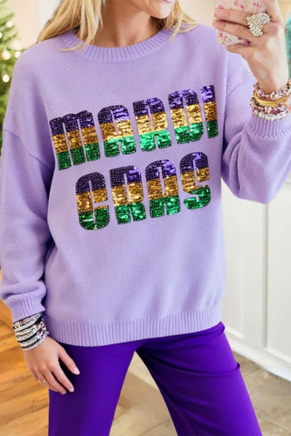 Mardi Gras Soft Sweater