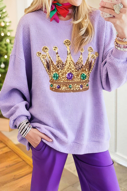 Mardi Gras Crown Sweatshirt