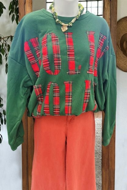 Christmas Plaid Holly Jolly Sweatshirt