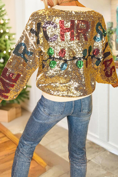 Sparkling Merry Christmas Lights Sweater