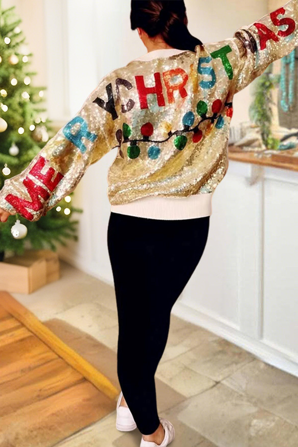 Sparkling Merry Christmas Lights Sweater