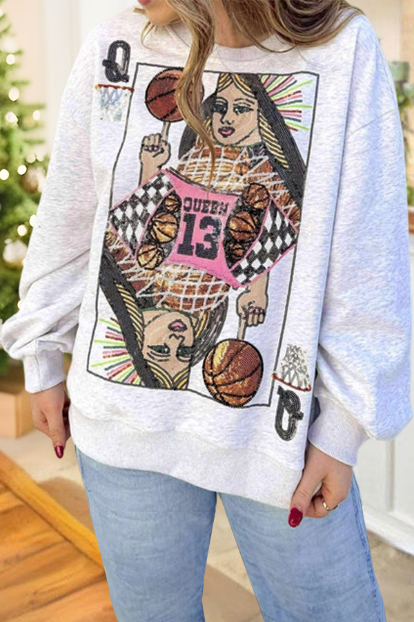 Basketball Queen Card Sweatshirt