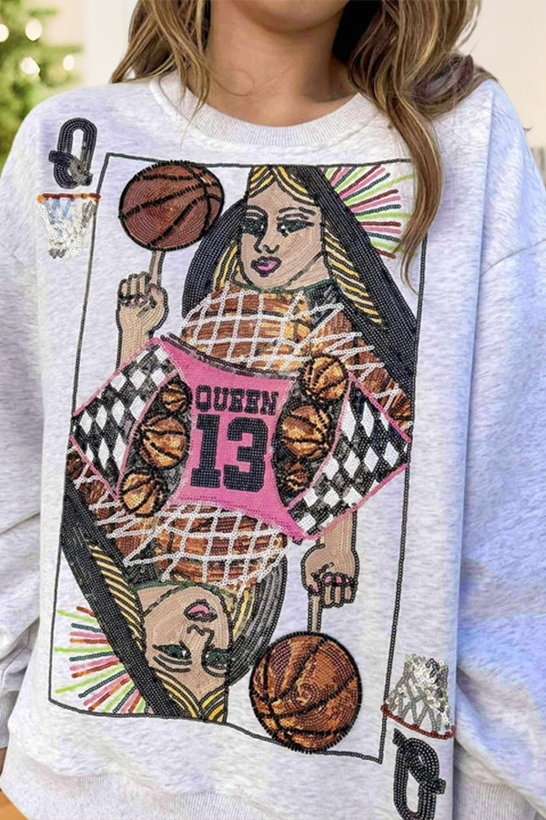 Basketball Queen Card Sweatshirt