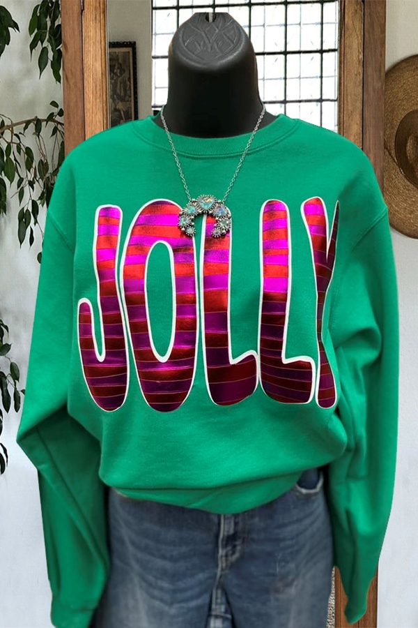 Christmas Striped Jolly Sweatshirt