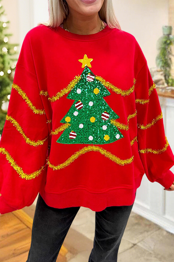 Shiny Christmas Tree Sweatshirt