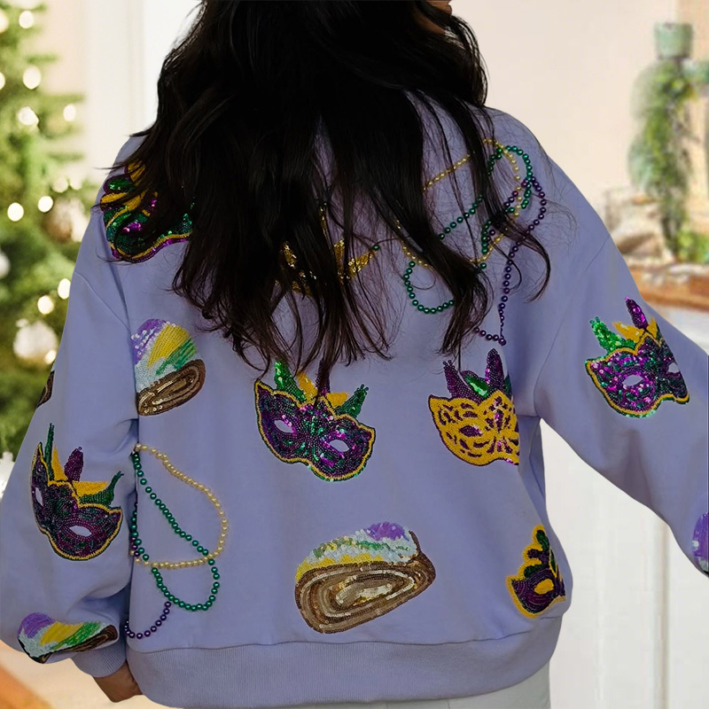 Mardi Gras Mask Icon Sweatshirt