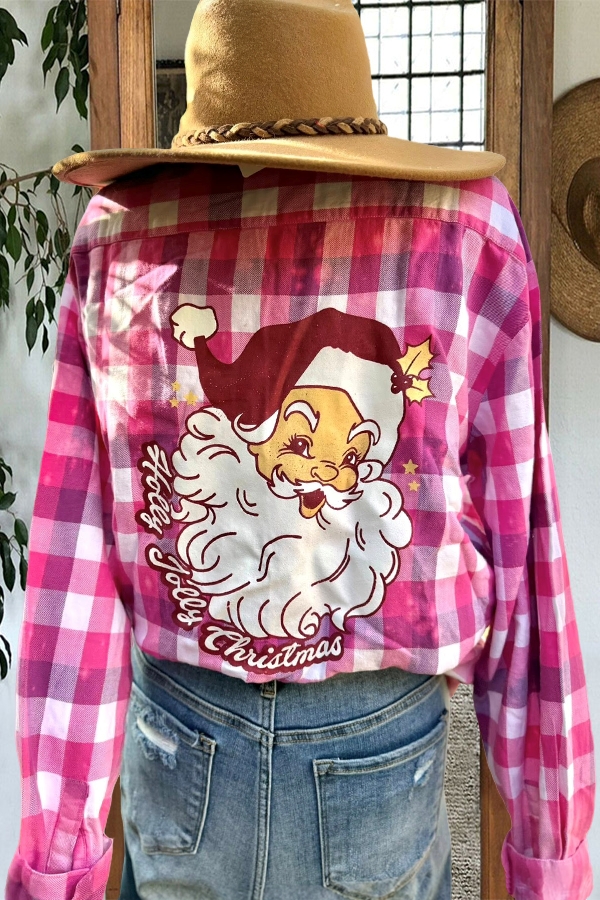 Plaid Santa Claus Shirt