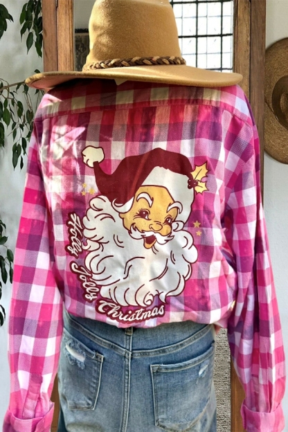 Plaid Santa Claus Shirt