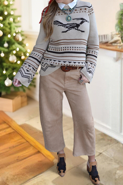 Western Striped Roadrunner Sweater