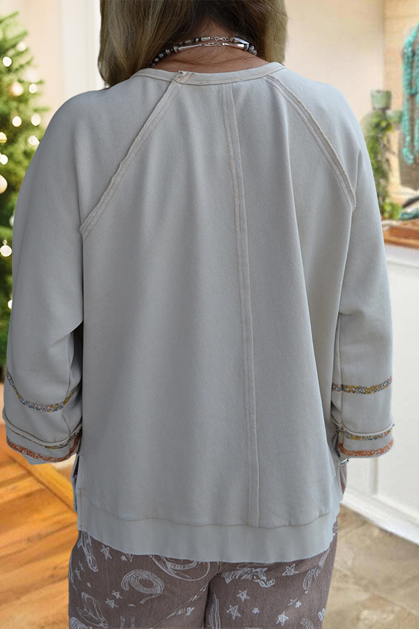 Western Floral Horseshoe Sweatshirt