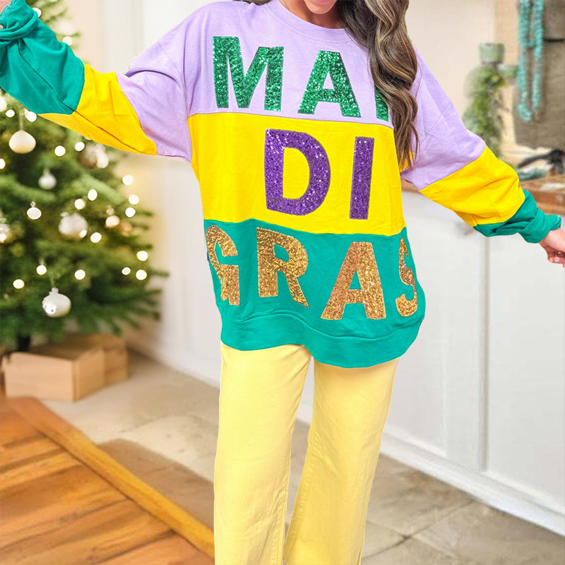 Sparkling Mardi Gras Sweatshirt