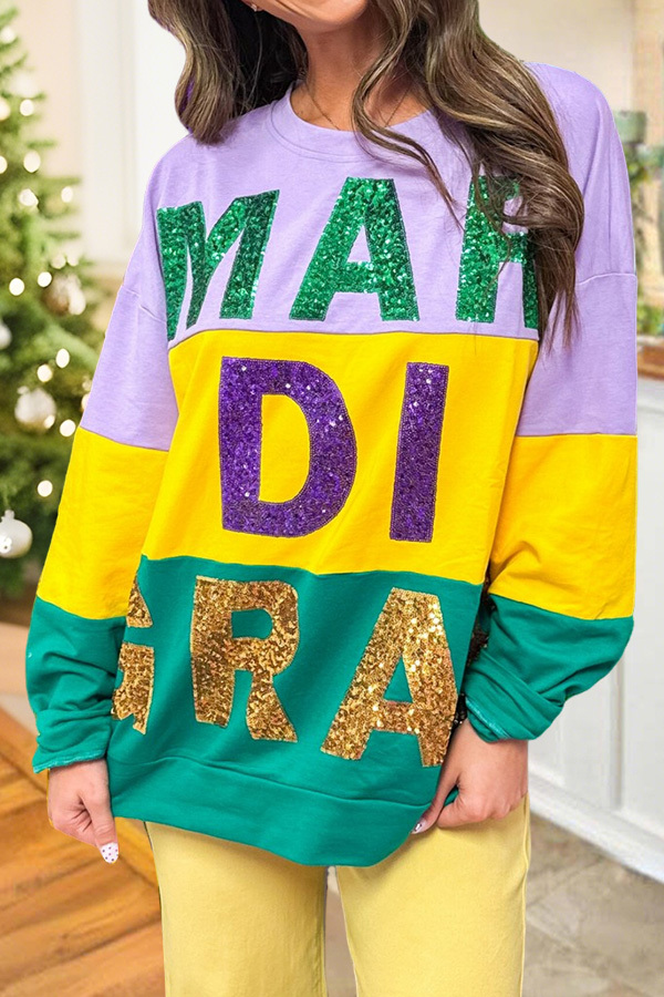 Sparkling Mardi Gras Sweatshirt