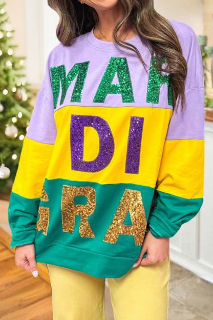 Sparkling Mardi Gras Sweatshirt
