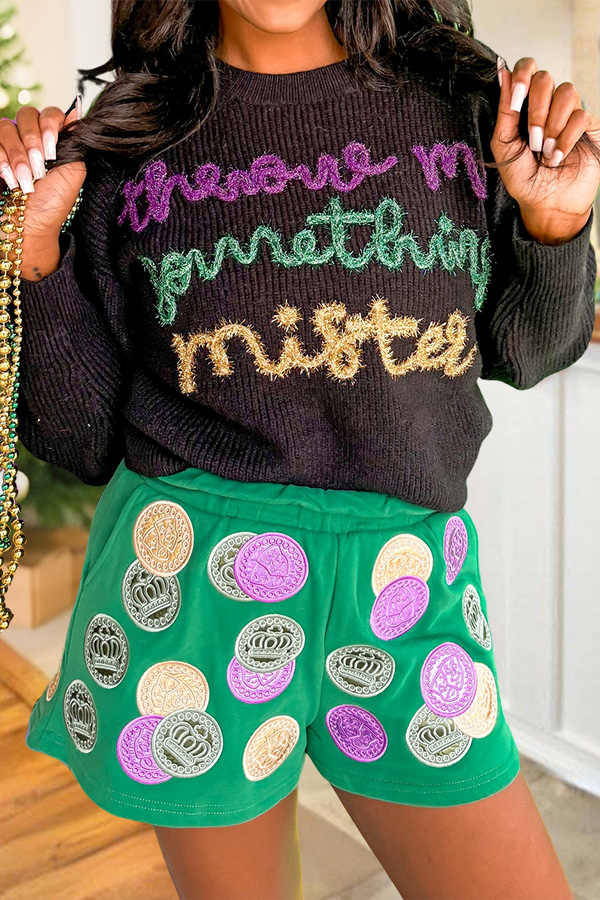 Mardi Gras Throw Me Something Mister Sweater
