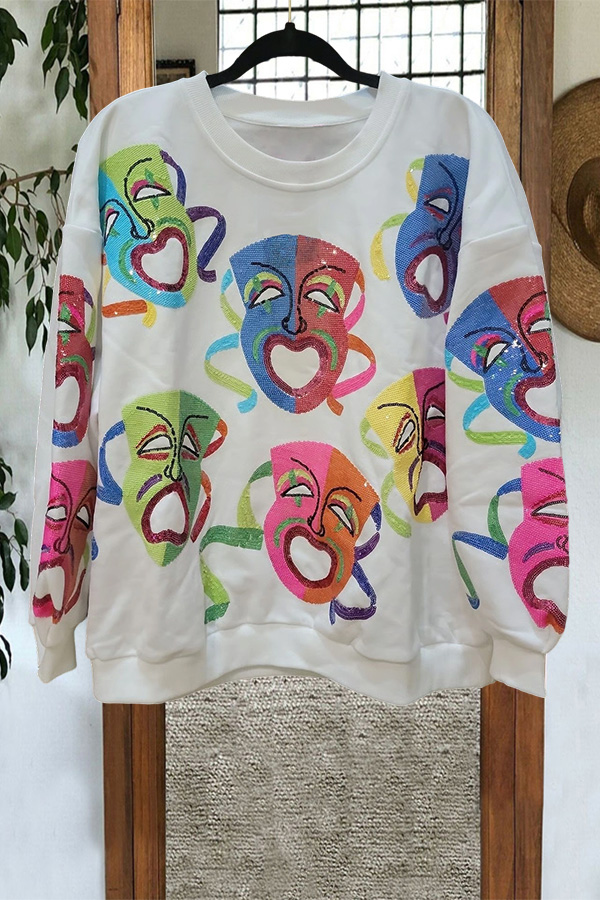 Mardi Gras Mask Sweatshirt