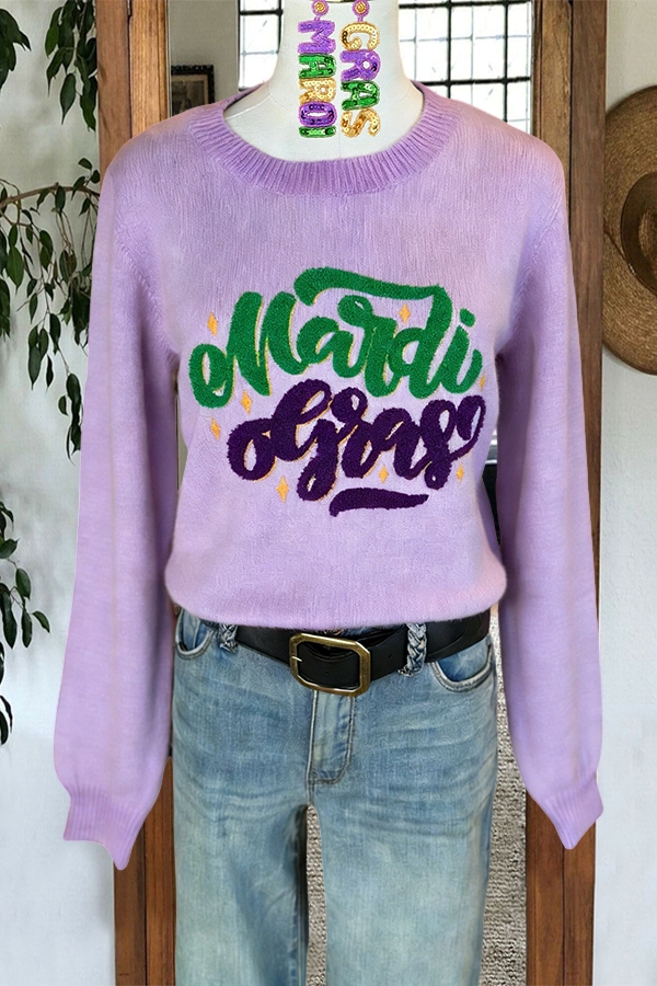Mardi Gras Star Sweater