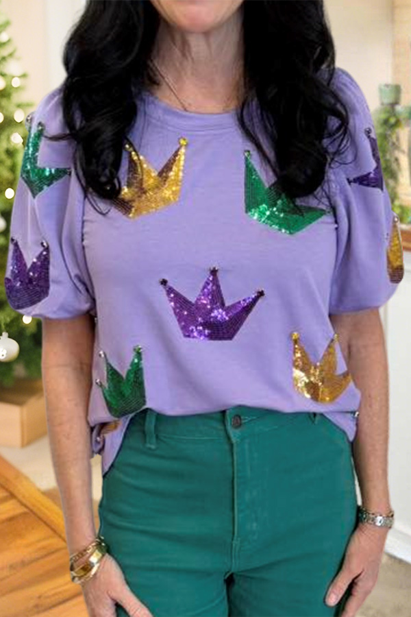Mardi Gras Sparkling Crown T-Shirt