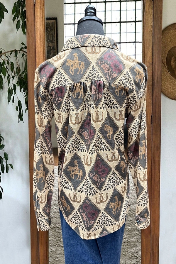 Vintage Cowgirl Horseshoe Shirt