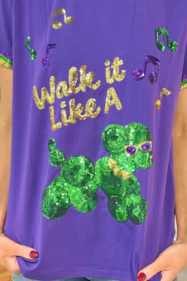 Mardi Gras Walk It Like A Dog T-Shirt