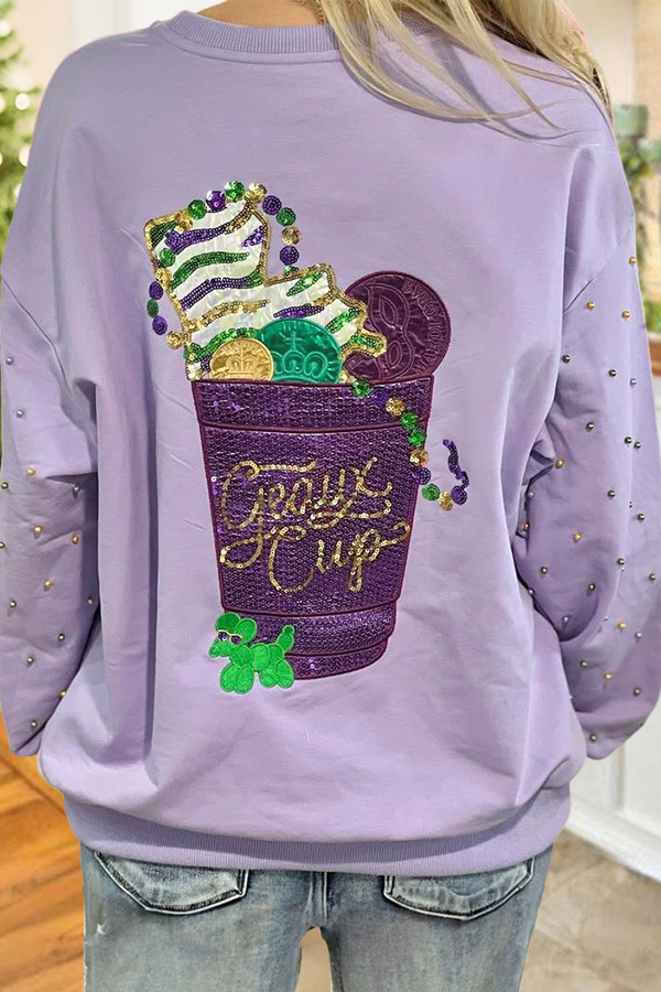Mardi Gras Geaux Cup Sweatshirt